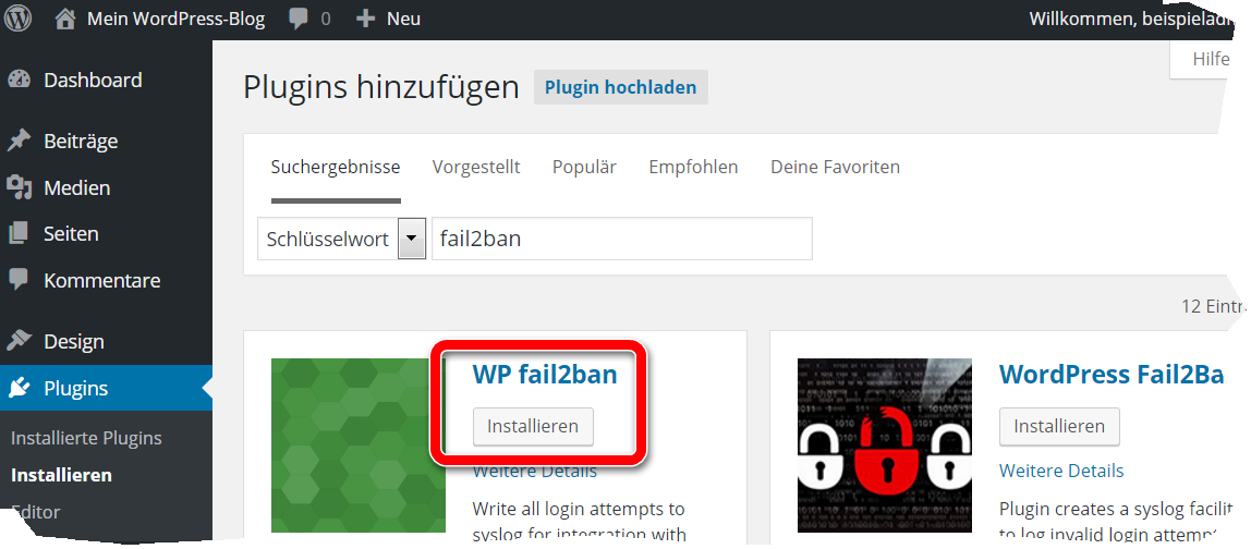 WordPress Plugin installieren