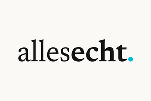 Logo von allesecht. vor hellem Hintergrund