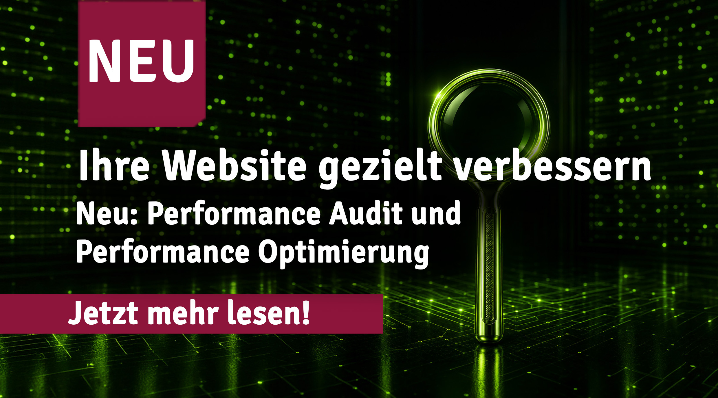 Website-Performance verbessern mit Performance Audit und Performance-Optimierung für schnellere Ladezeiten