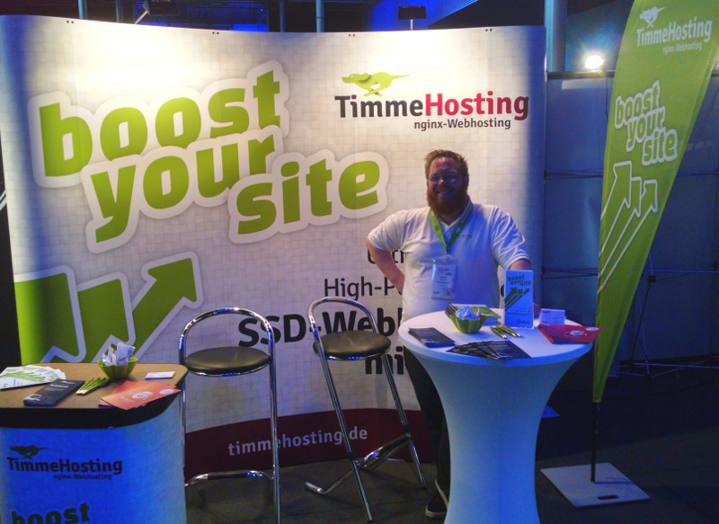 Messestand Timme Hosting am SCD 2017